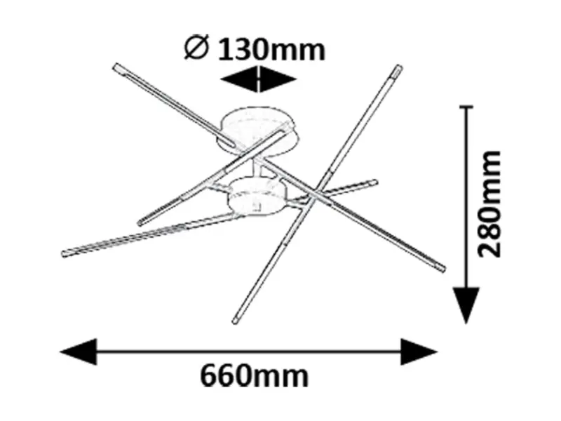Luster Rabalux 71338 LED 40W 2800lm 3000K 230V IP20